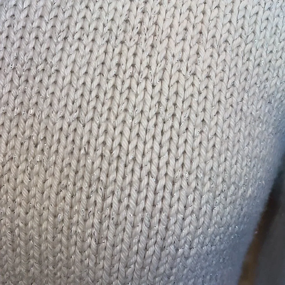 Pure handknit cowl neck sweater